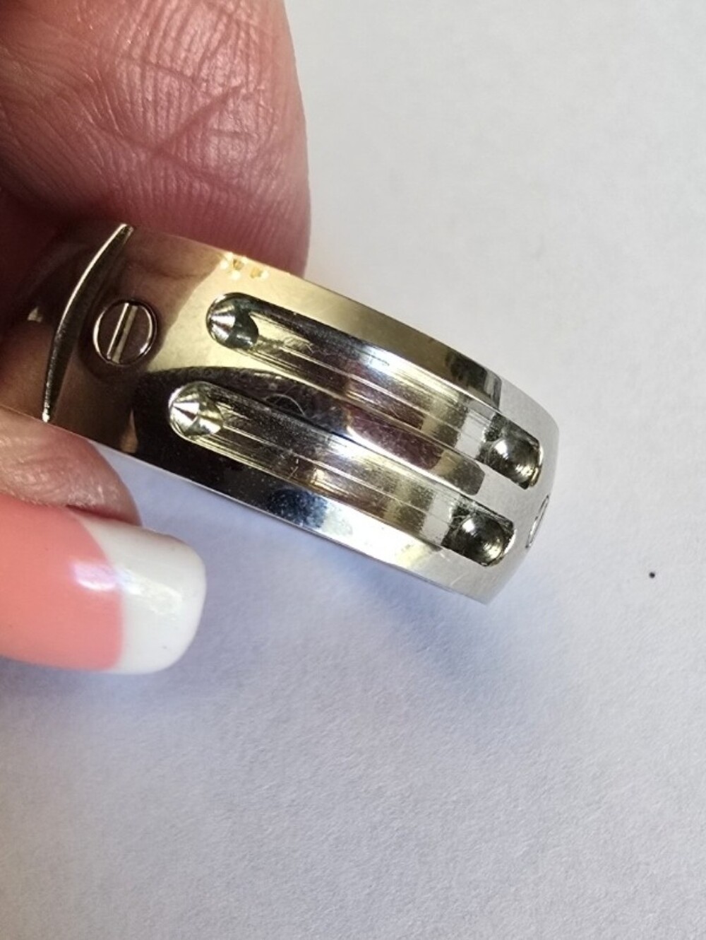 Industrial Stainless Steel Band Ring Size 13 Modern *